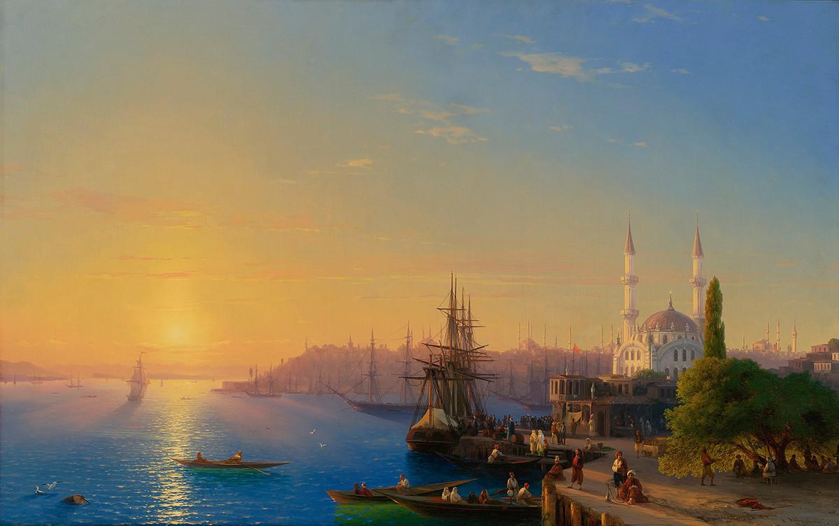 コンスタンチノープルとボスポラスの風景、1856年