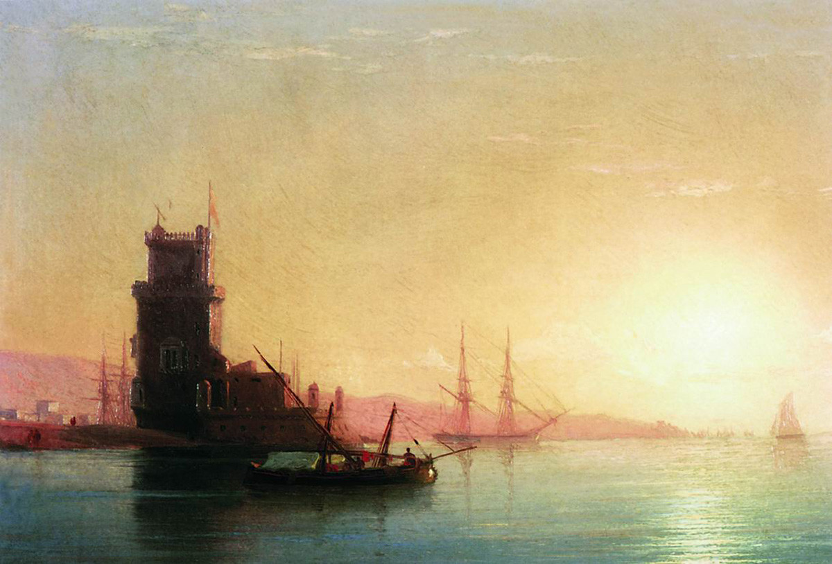 リスボン、日の出、1860年代