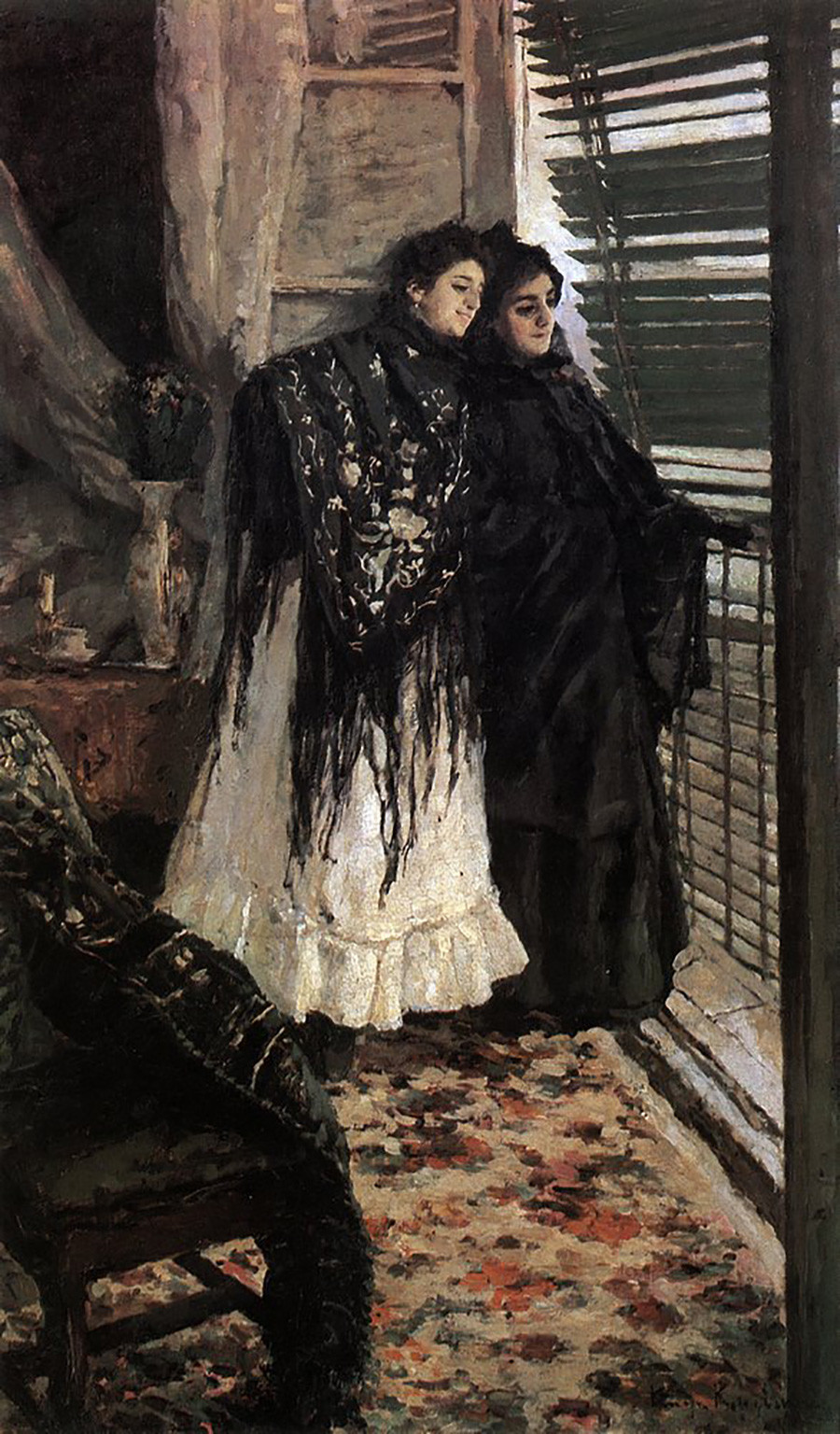 バルコニーにて。スペイン女性、レオノラとアンパラ、1888-1889年