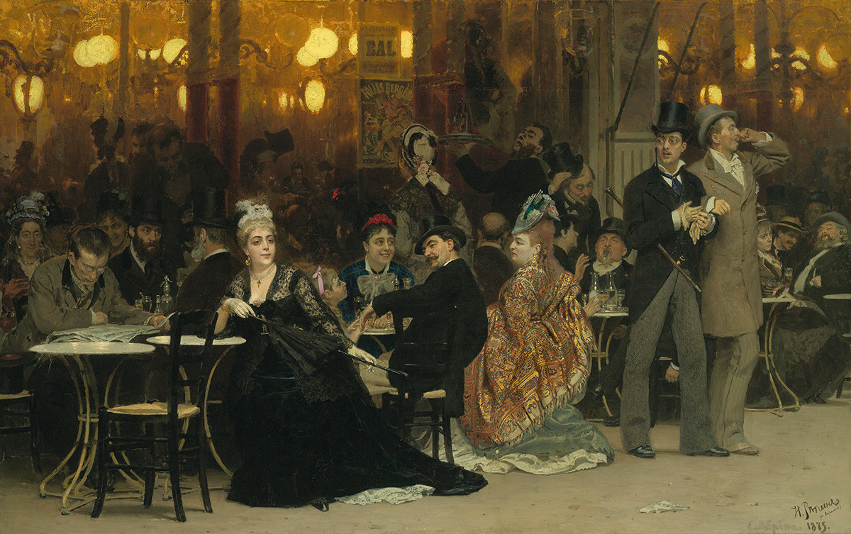 パリのカフェ、1875年