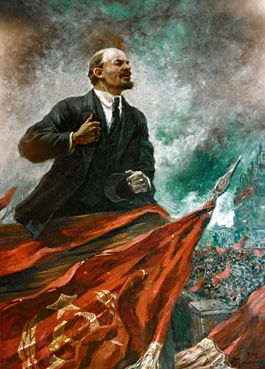 Alexander Gerassimow. Lenin auf der Tribüne, 1930.