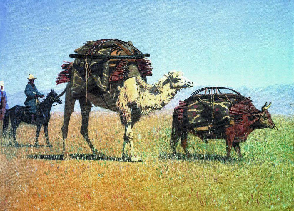 Migration des nomades kirghizes, 1870
