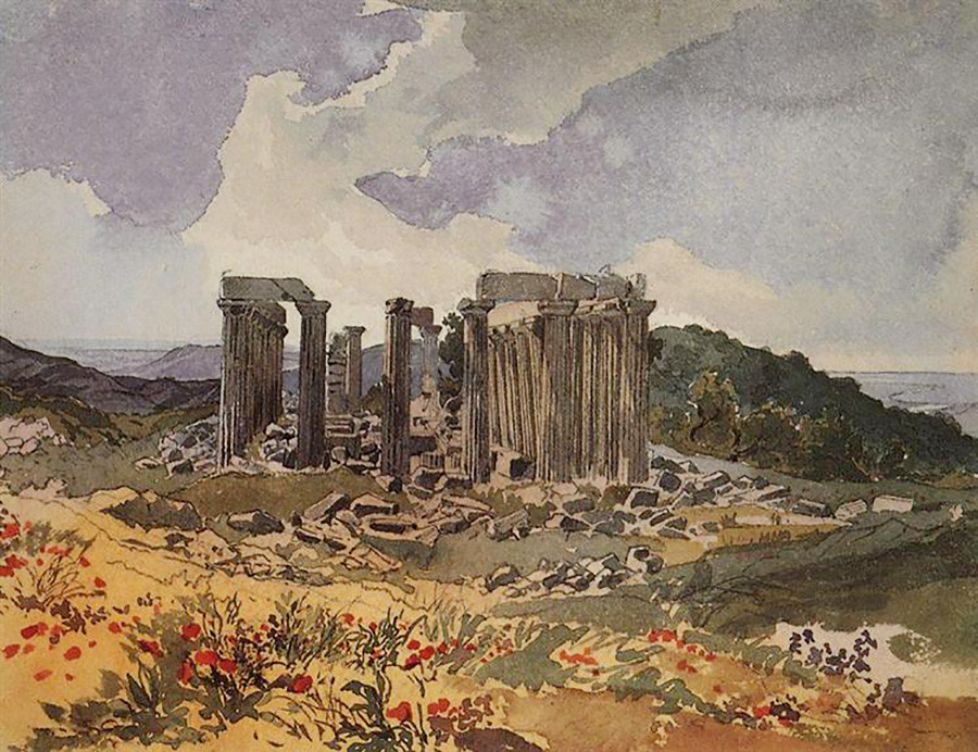 Temple d'Apollon Epicourious à Figaleia, 1835
