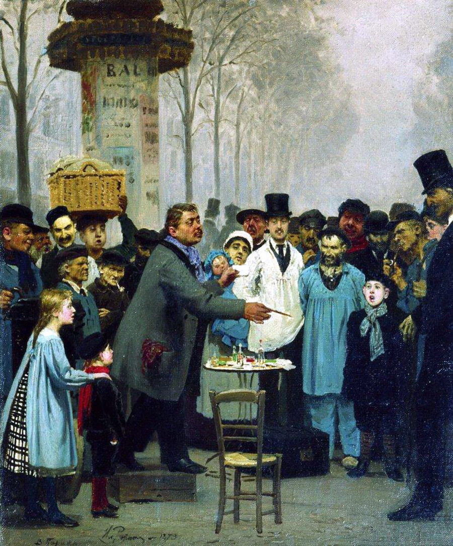 Un vendeur de journaux à Paris, 1873