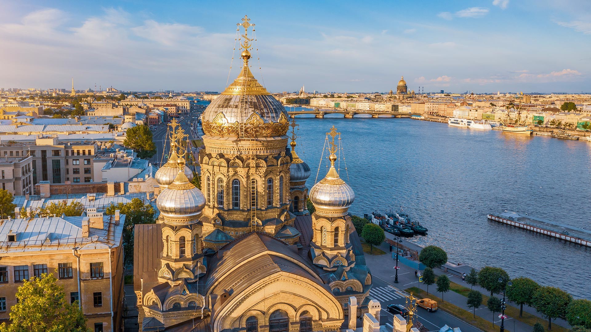 The Assumption Church on the embankment of the Neva River