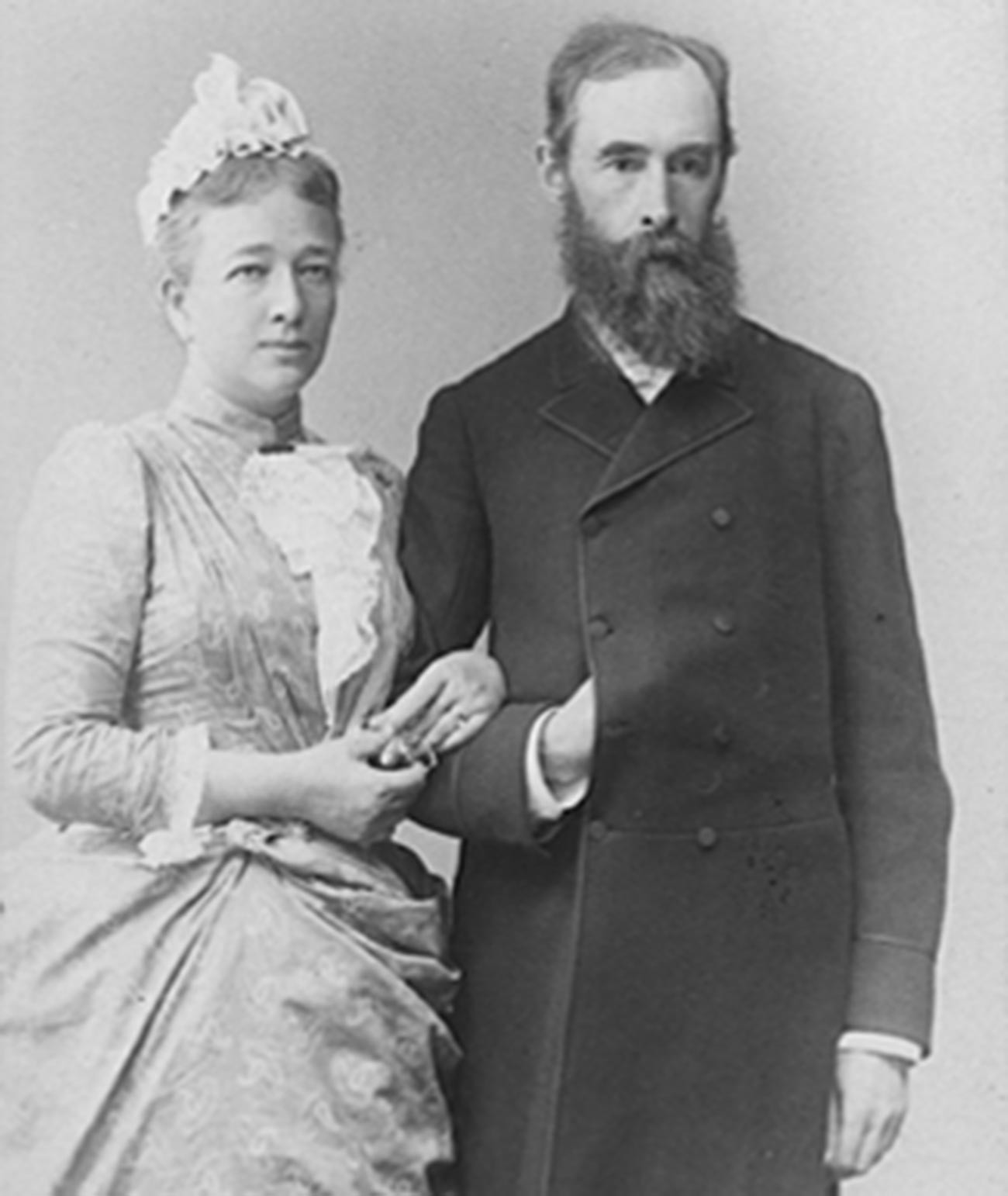 Pavel Tretiakov et sa femme, Véra Mamontova