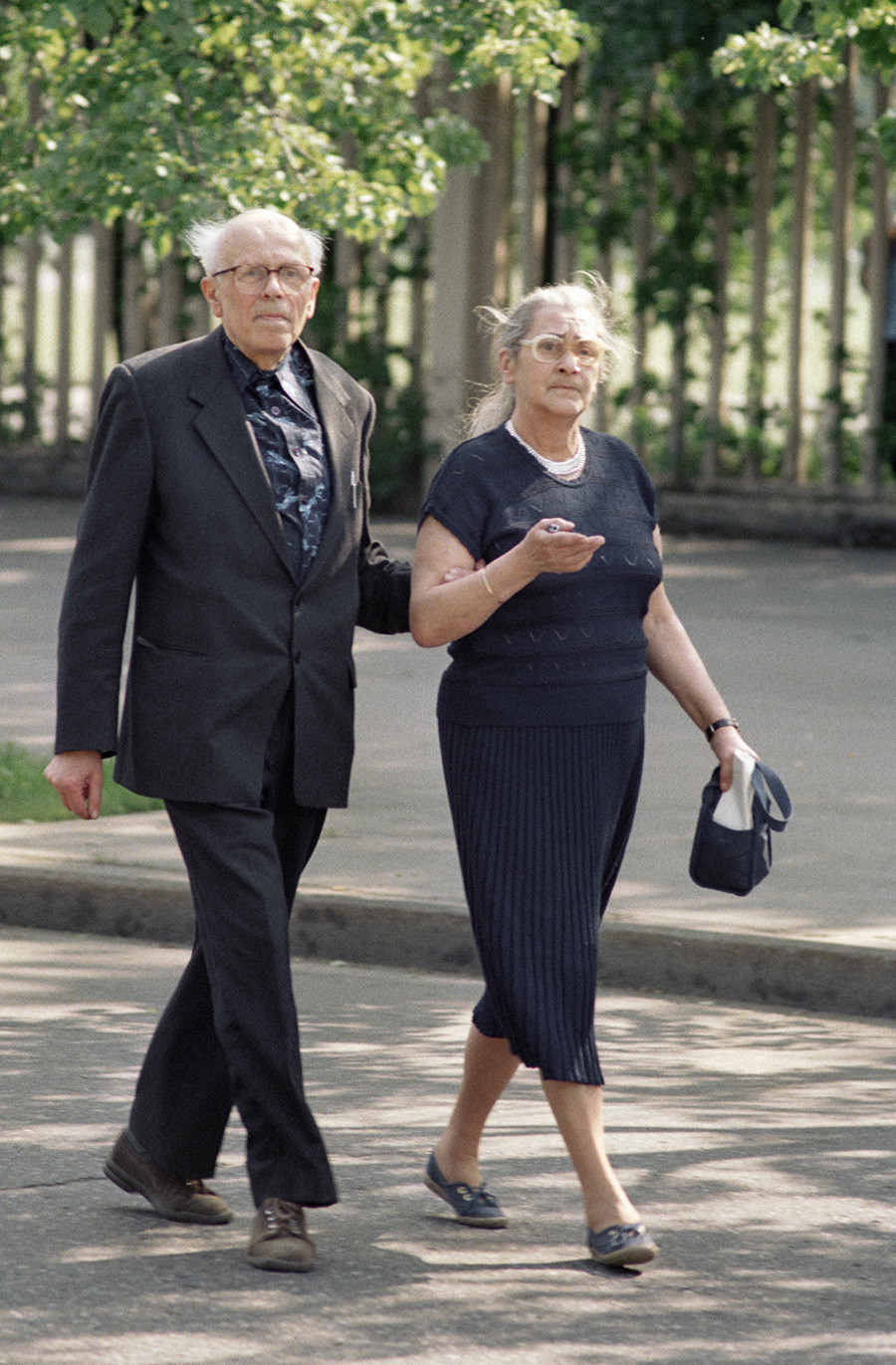 Andrêi Sákharov e a mulher, Elena Bonner.

