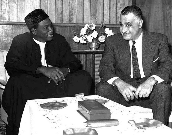 Modibo Keïta junto a Gamal Abdel Nasser