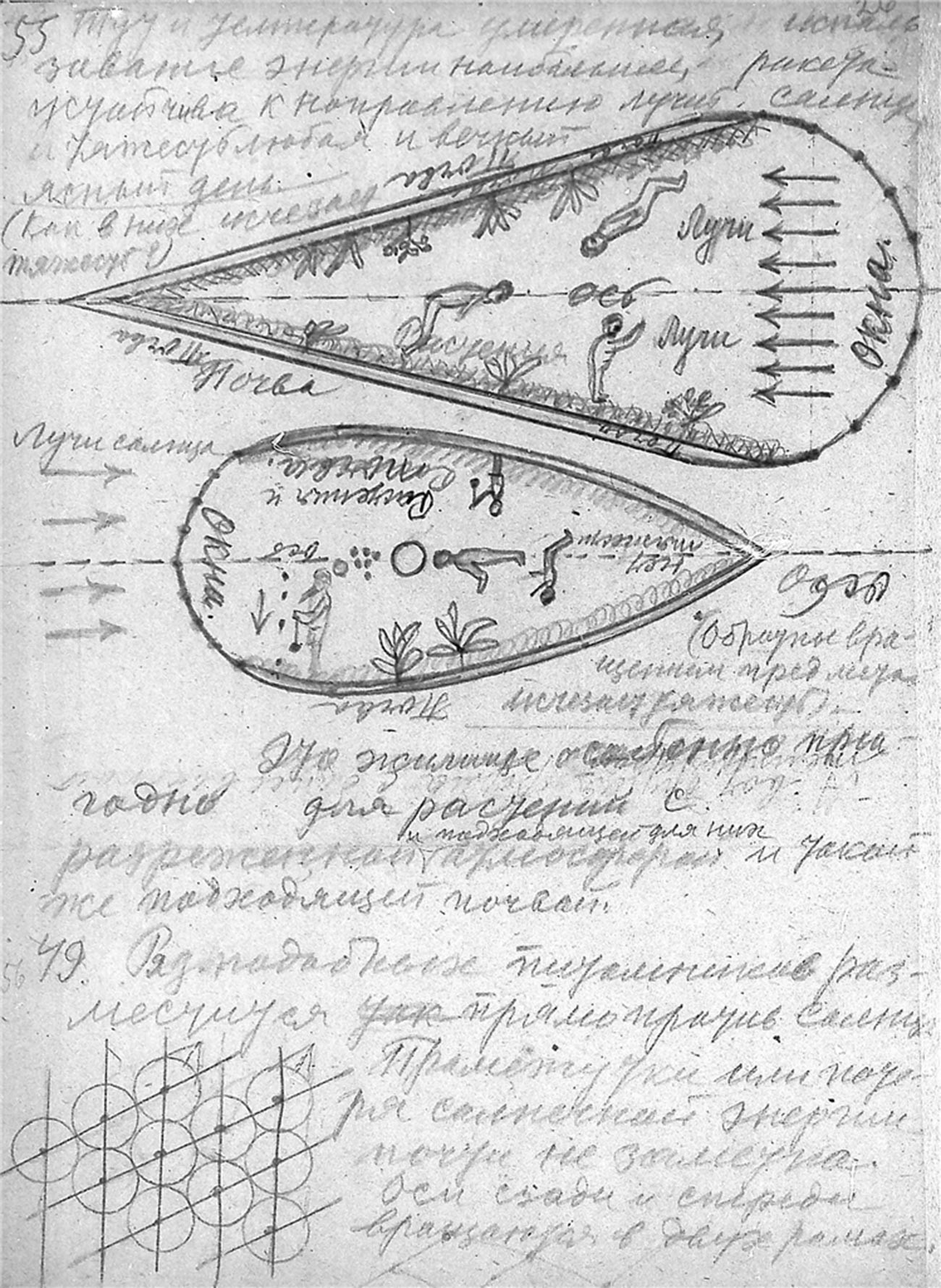 Opis in risba rastlinjaka vesoljske ladje Ciolkovskega
