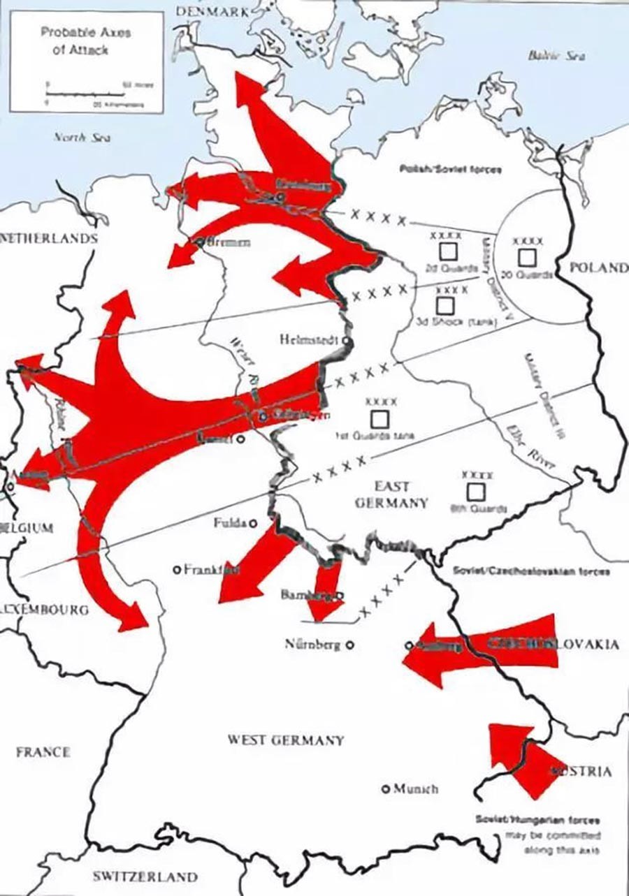 ワルシャワ条約機構の軍隊がNATOを攻撃できる方向