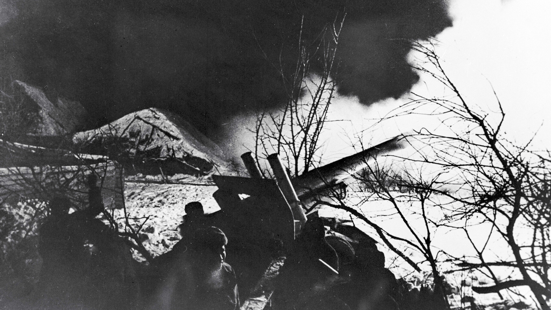 Sowjetische Artillerie bei Moskau im November 1941.