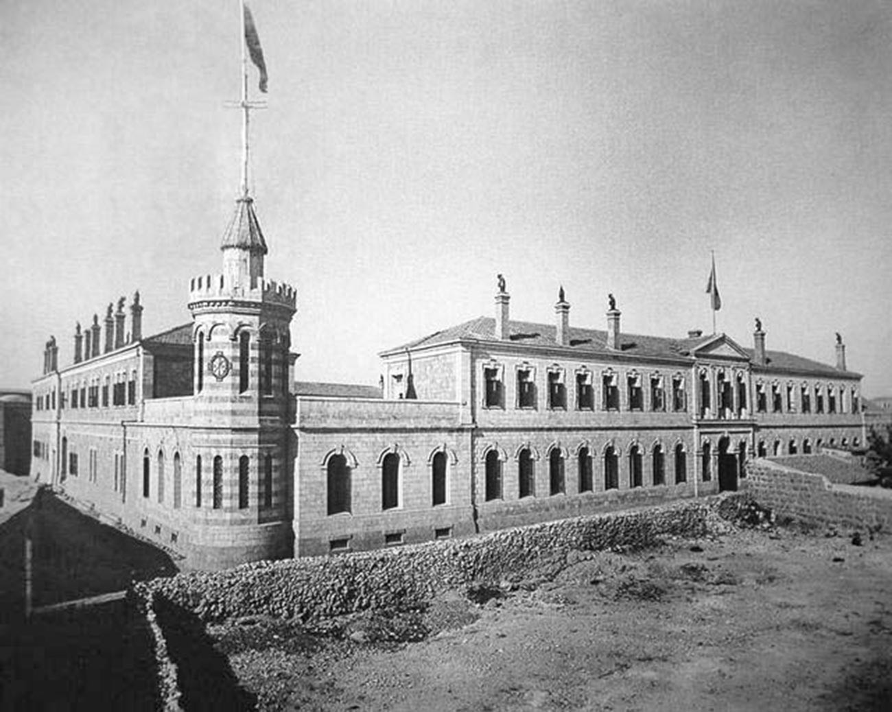 Sergej-Hof der Imperial Orthodox Palestine Society in Jerusalem, 1889.