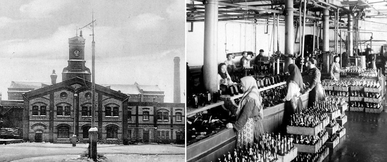 Fábrica de cerveza Zhigulióvskoie a principios del siglo XX.