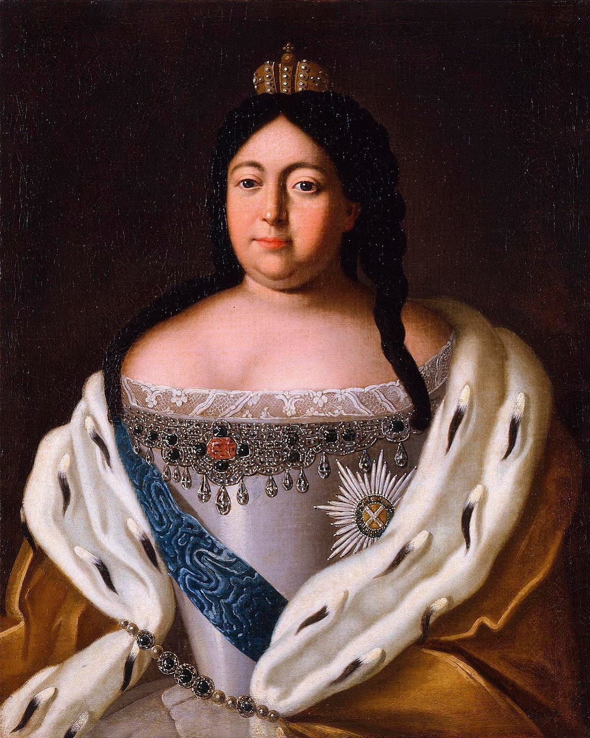 Potret Anna Ivanovna oleh seorang pelukis anonim (1670-an—1917)