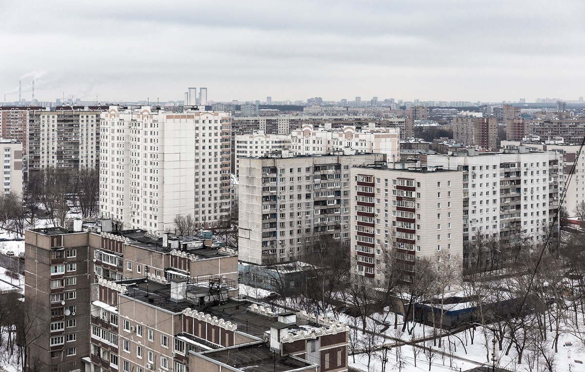 Pembangunan distrik Soviet di Moskow.