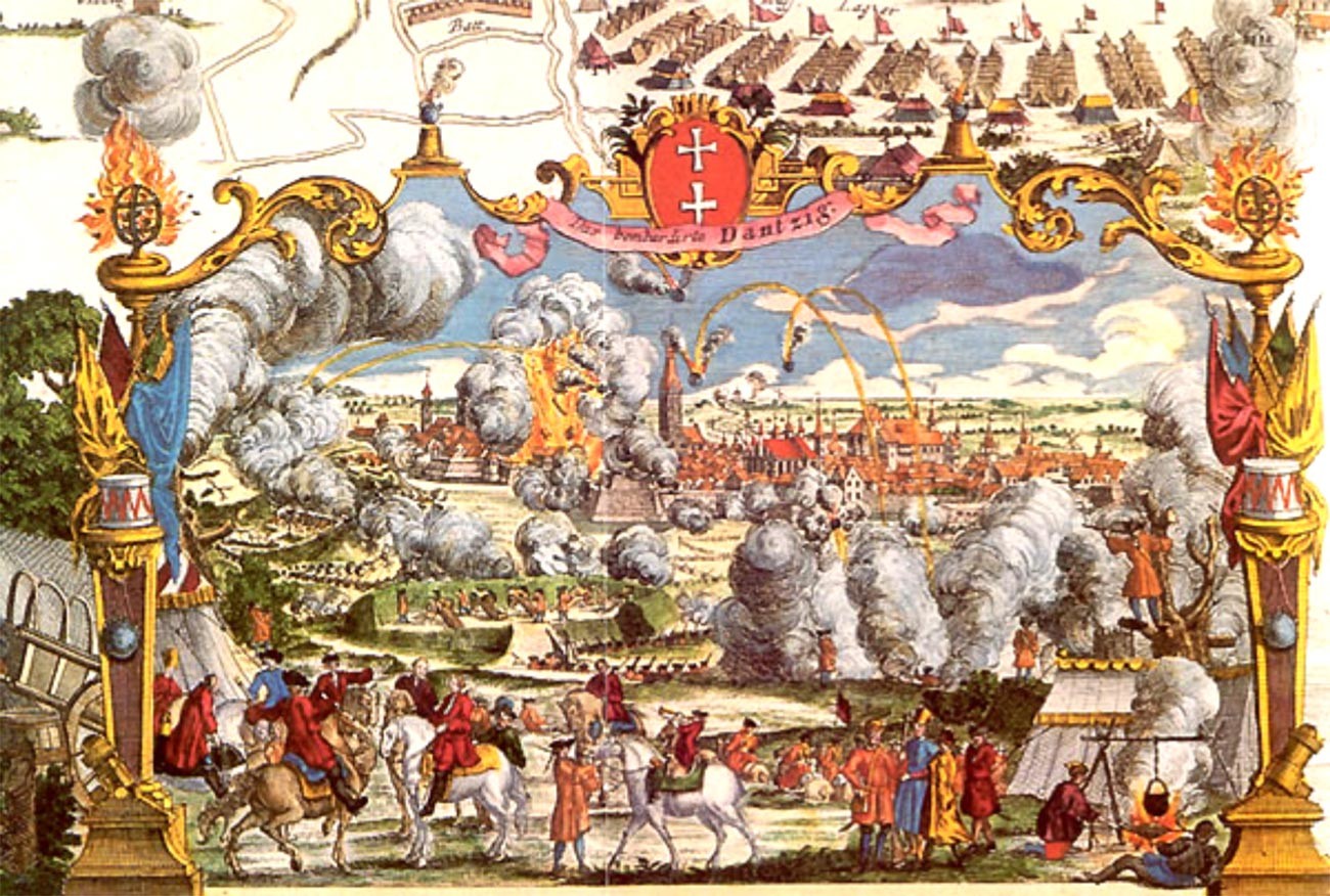 Осада Данцига в 1734 году.