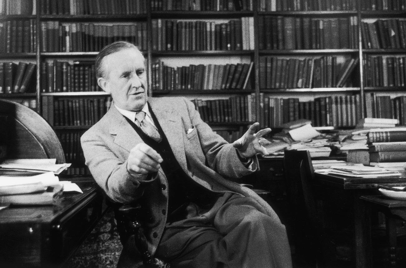 John Ronald Reuel Tolkien ( 1892 - 1973) the South African-born philologist and author of 'The Hobbit' and 'The Lord Of The Rings'