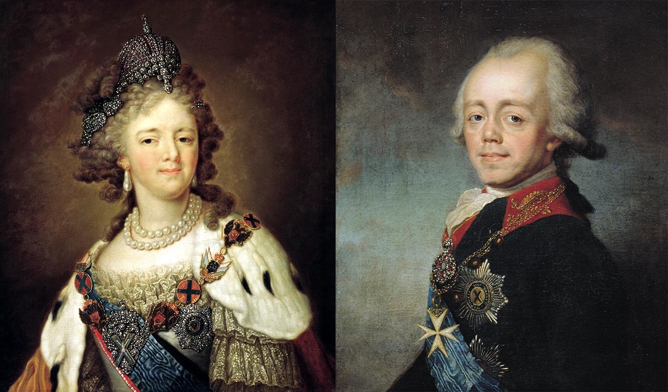 Maria Fyodorovna dan Pavel I dari Rusia.