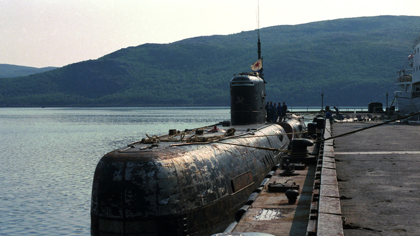 Submarino nuclear, URSS, 1989. 
