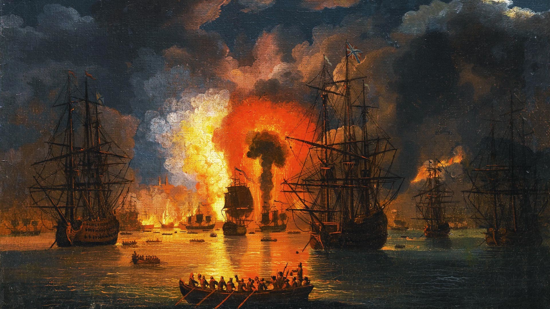 Verbrennung der türkischen Flotte