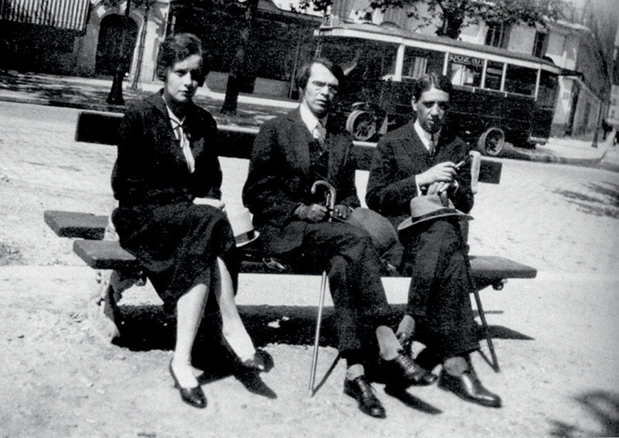 Nina Berberova, Vladislav Khodassevitch et Iouri Terapiano à Paris