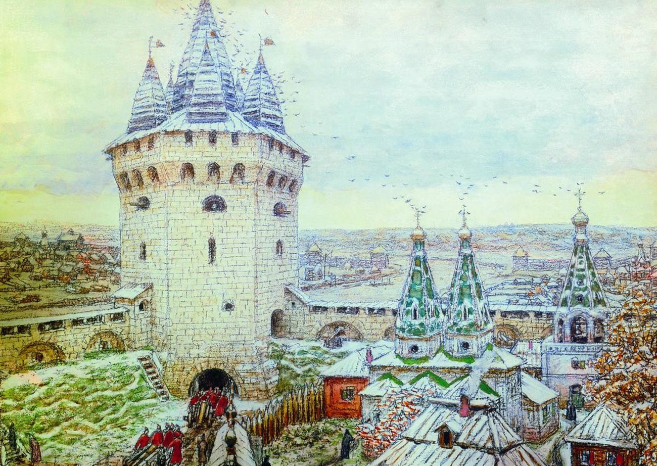 “Menara Kota Putih” oleh Appolinary Vasnetsov (1856—1933)