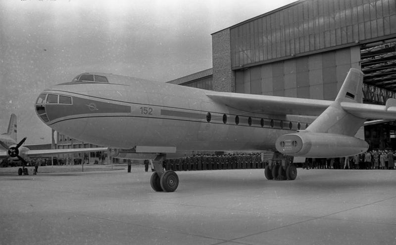 Presentación del avión de pasajeros ‘152/I V-1’ (Dresde-Klotzsche, abril de 1958)