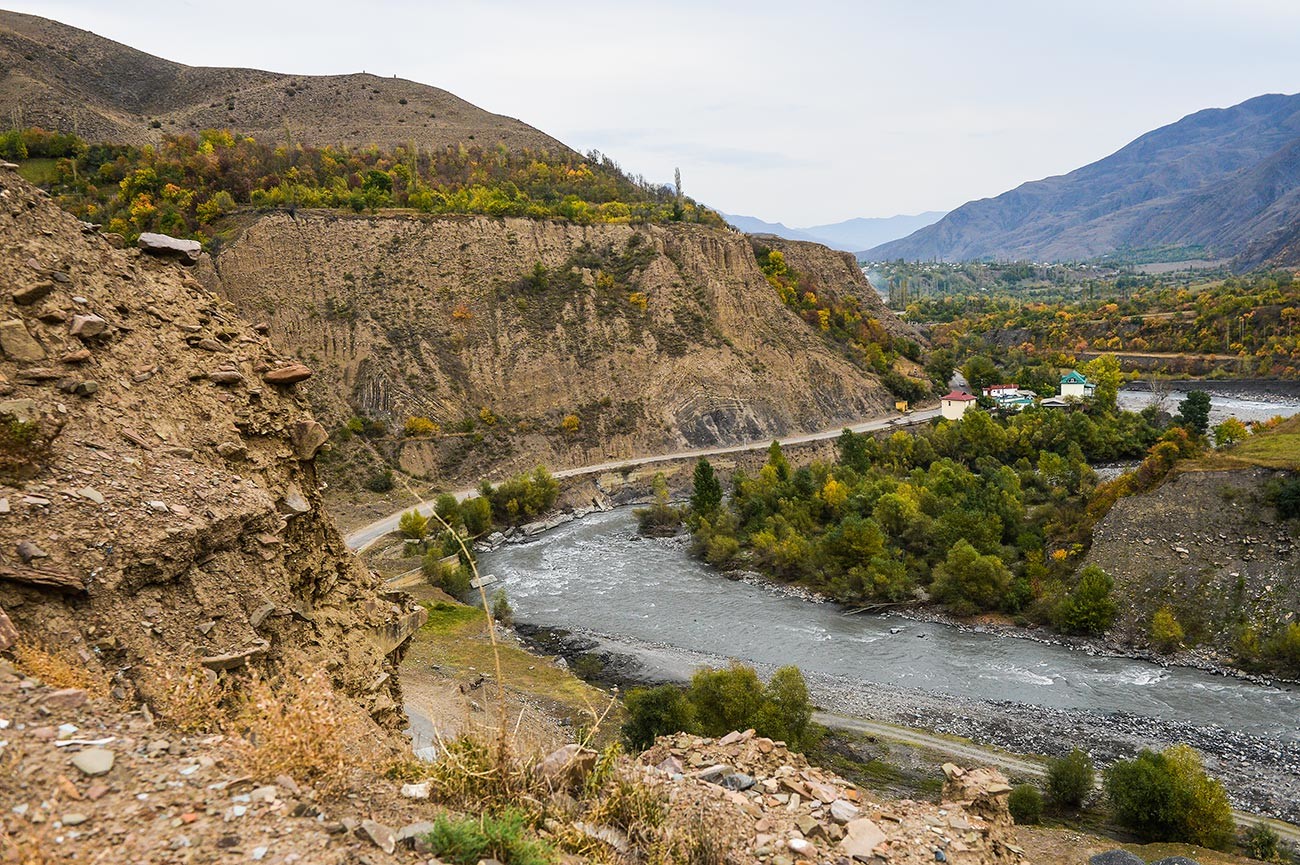 El río Samur en Daguestán.