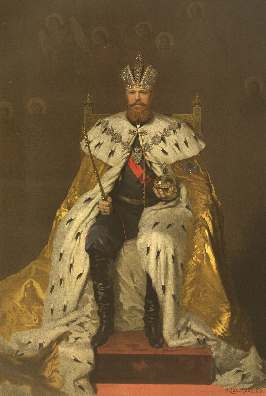 L'imperatore Alessandro III, di Ivan Kramskoj, 1883. Museo statale di Storia