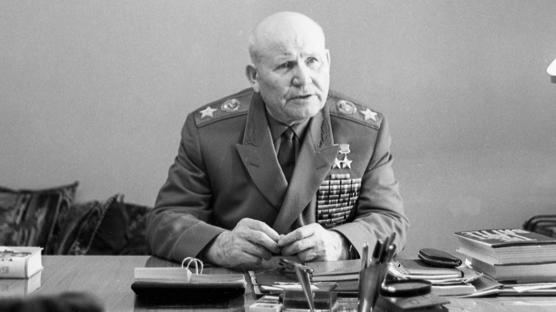 Sovjetski zapovjednik, maršal Sovjetskog Saveza Ivan Konjev. 
