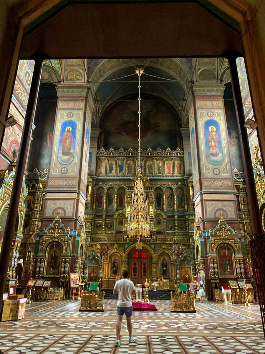Inside the Ascension Cathedral in Yelets