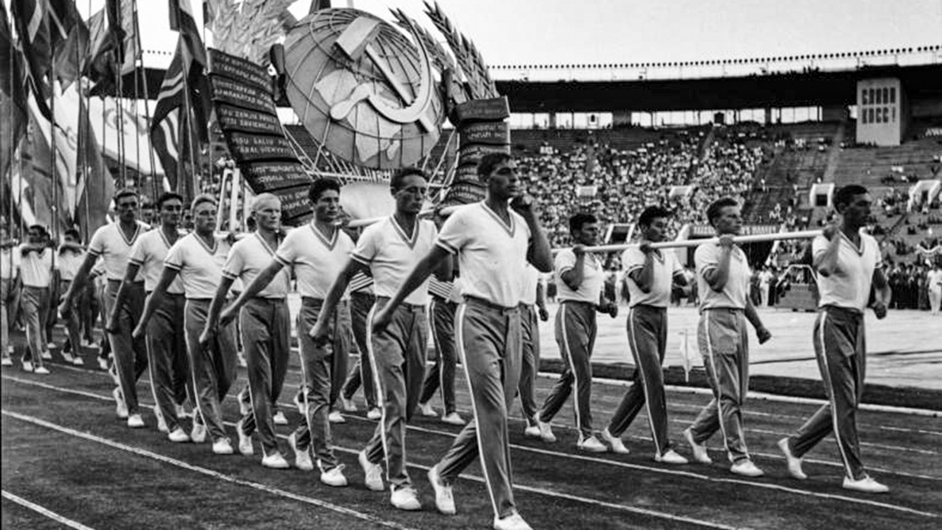 Atlet-atlet Soviet pada tahun 1950-an.