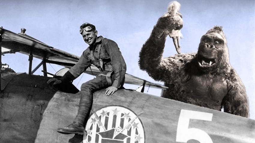 Меријан Колдвел Купер, американски пилот-доброволец, заменик-командант на ескадрилата на Кошќушко во советско-полската војна 1918-1920. Кадар од филмот „Кинг Конг“.

