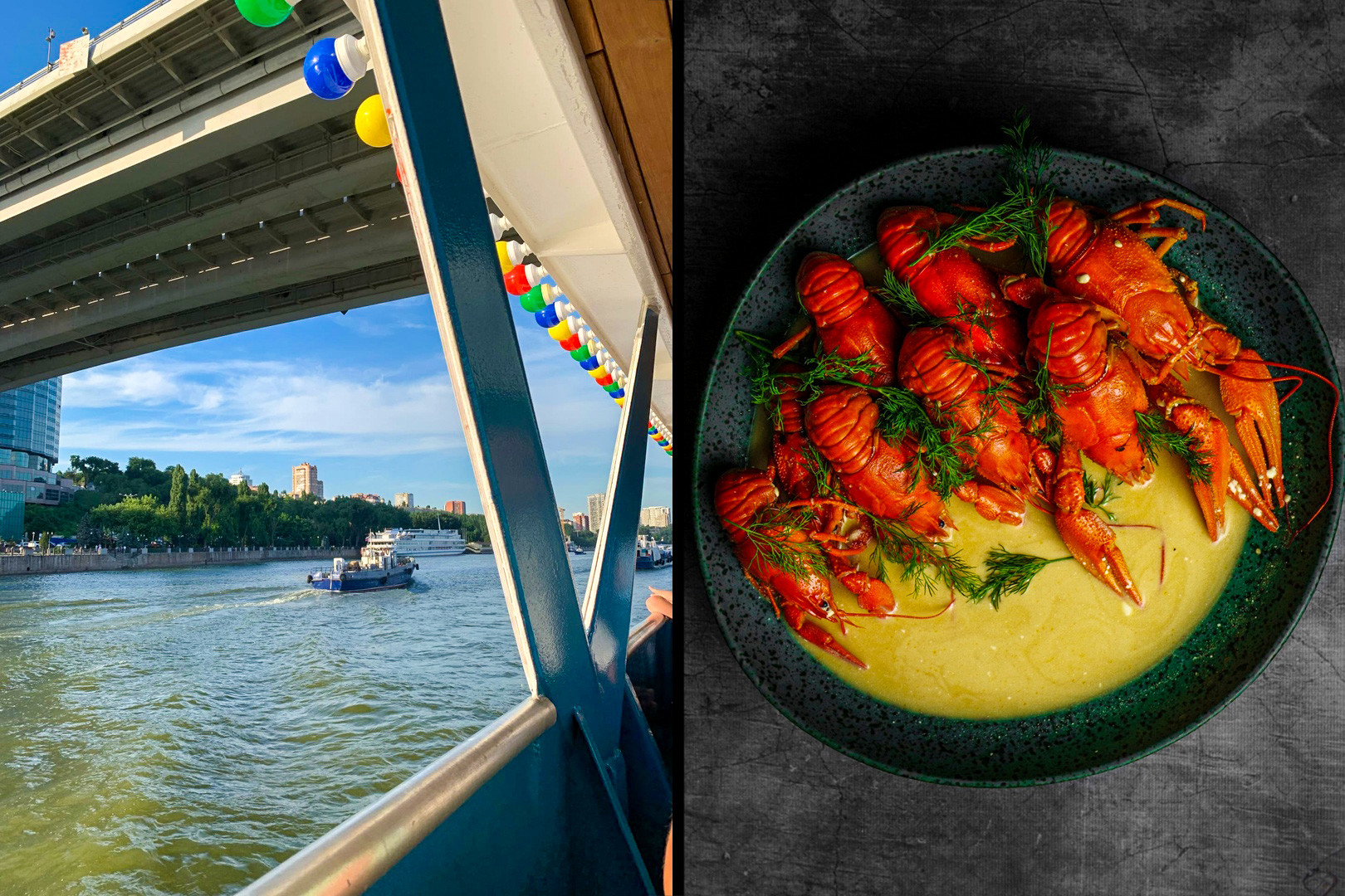 Il fiume Don e alcune specialità culinarie locali: i gamberi di fiume