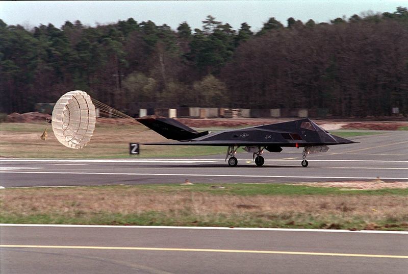 F-117 aterrizando en la base de Spangdahlem