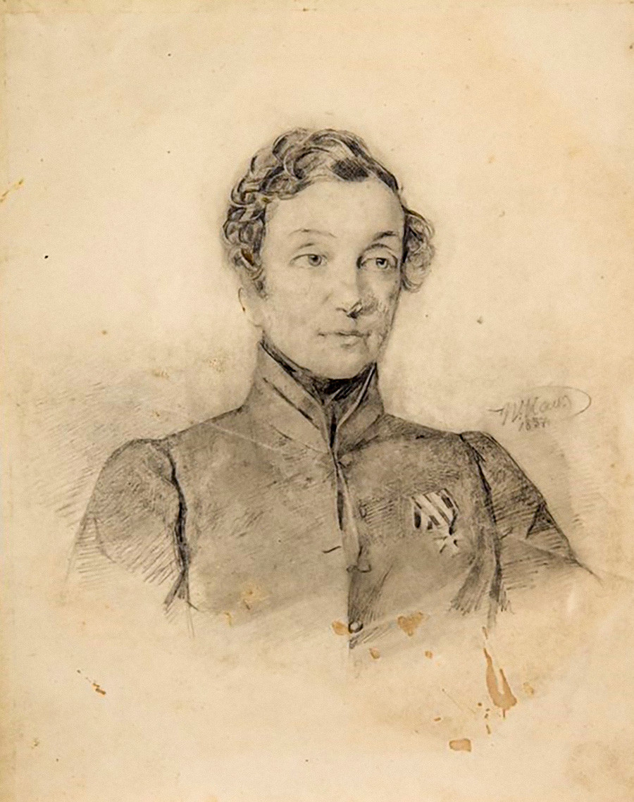 Potret Nadezhda Durova oleh V. Gau.