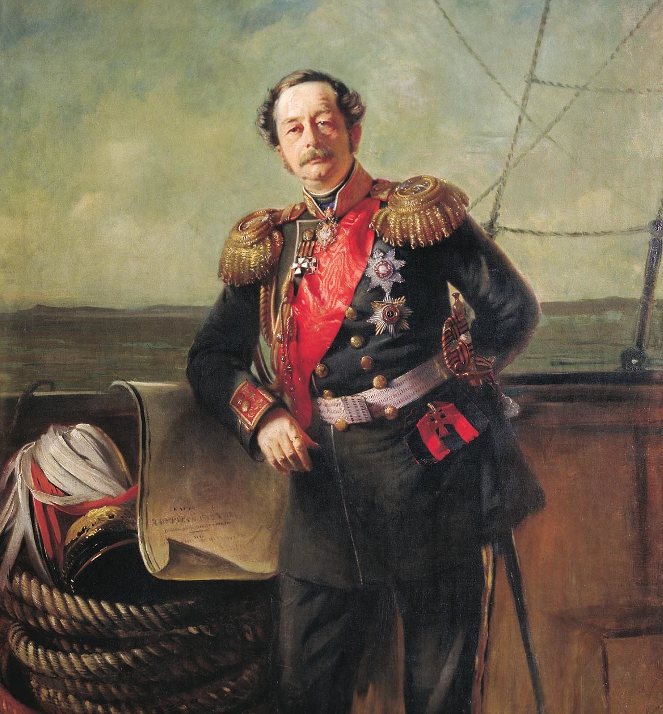 Portrait du comte Nikolaï Mouraviov (qui sera plus tard nommé Mouraviov-Amourski en raison de ses accomplissements dans la région de l'Amour)