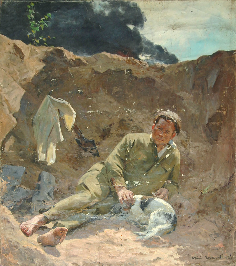 Lukisan karya Yuri Gorelov berjudul 'Apakah Rusia Ingin Perang?', 1962.