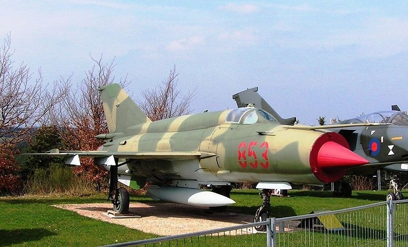 MiG-21 MF, modelo usado por M. Rayyan en sus primeras victorias.
