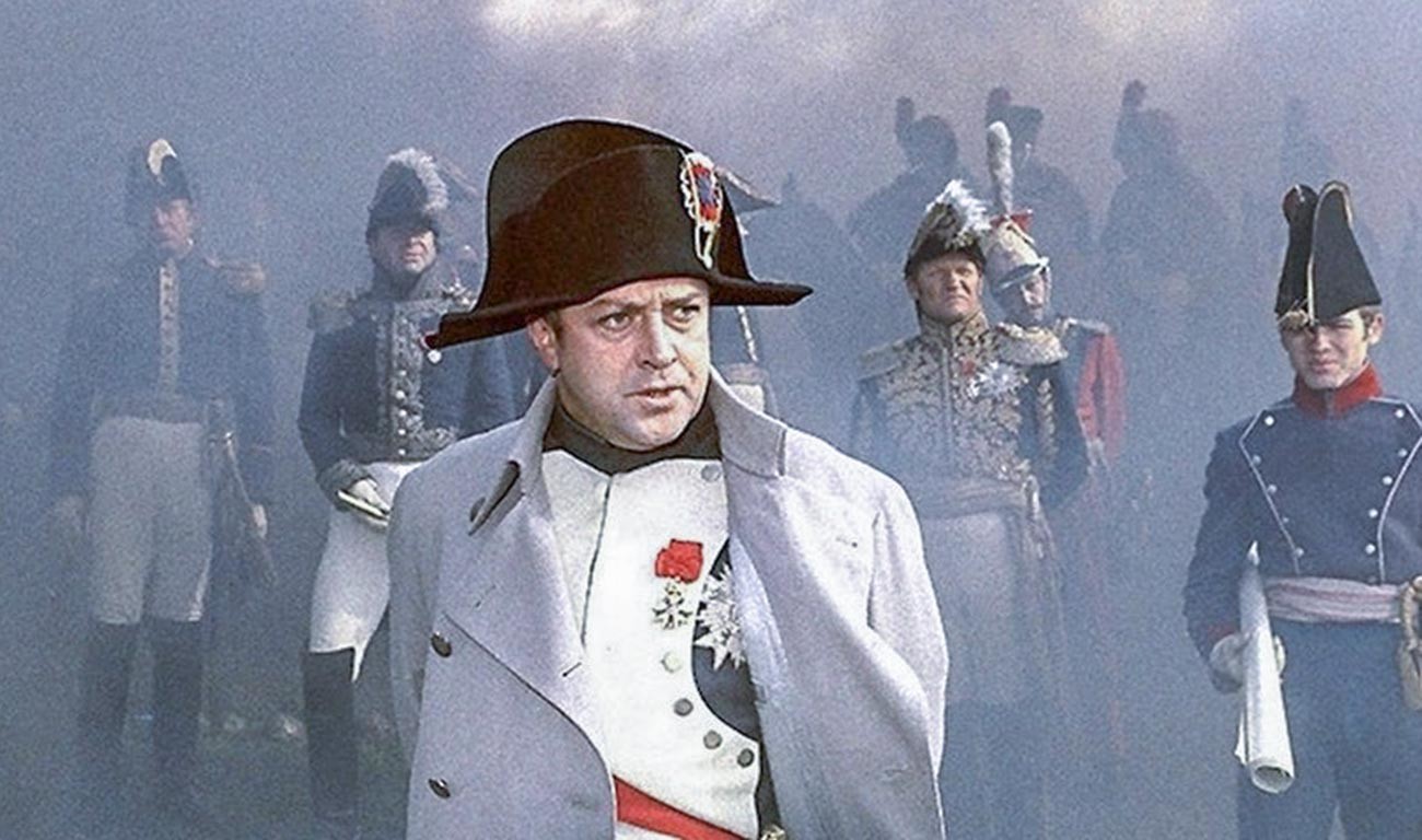 Wladislaw Strscheltschik als Napoleon in dem Film „Krieg und Frieden“ von  Sergej Bondartschuk.