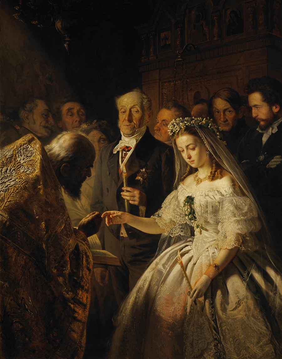 Pernikahan yang Tidak Setara, karya Vasily Pukirev.