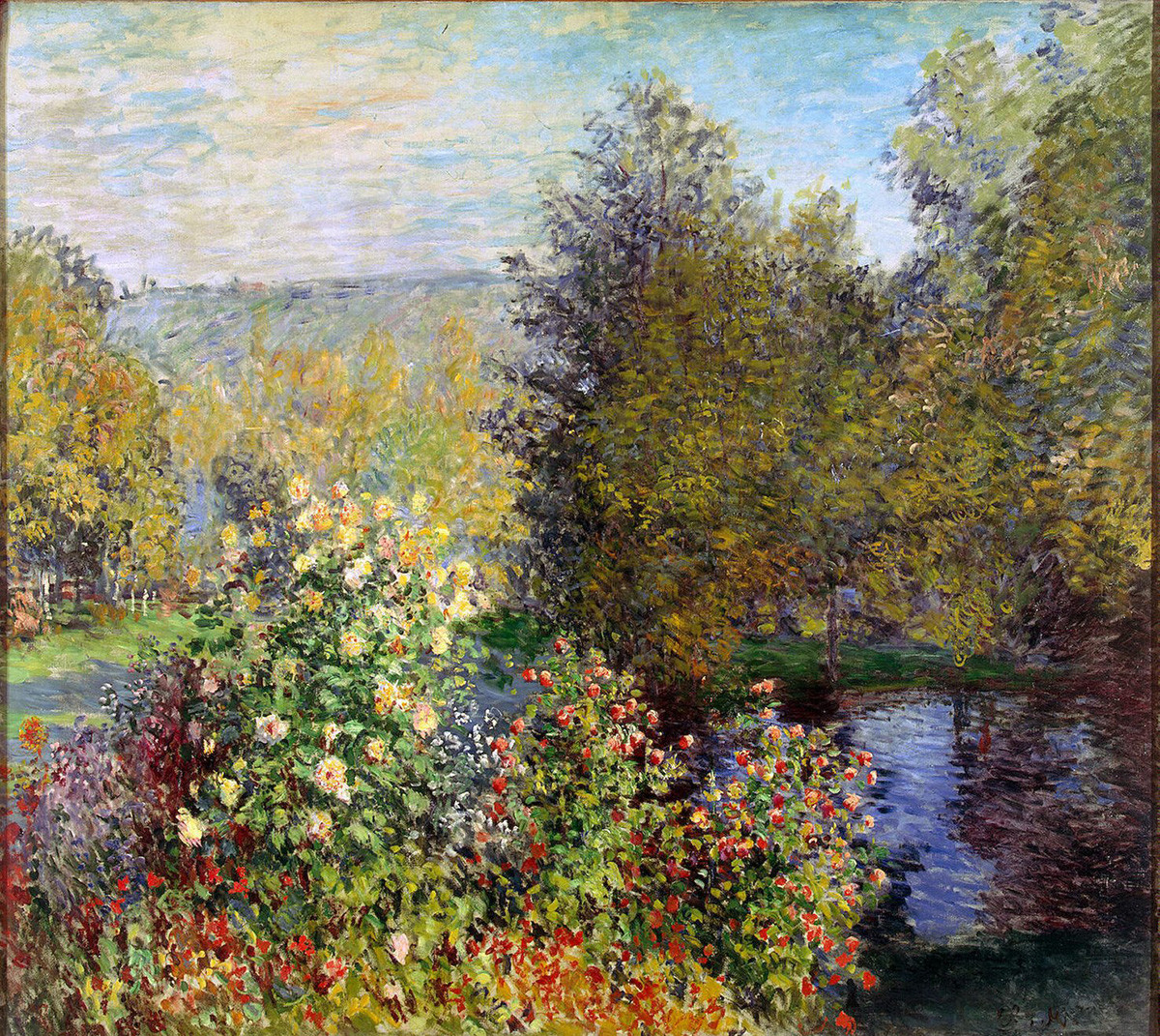 Claude Monet. Rincón del jardín en Montgeron
