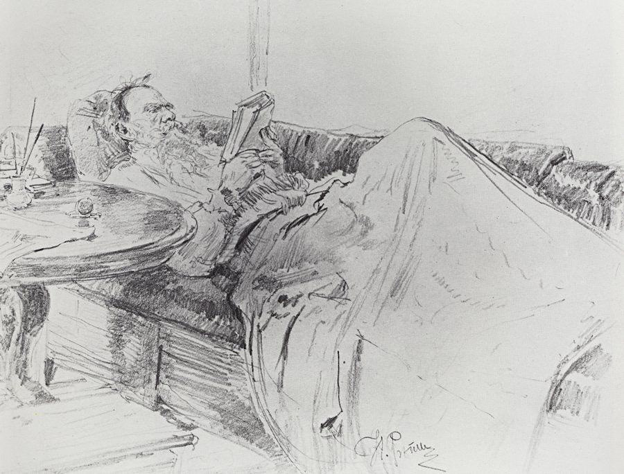 Léon Tolstoï lisant