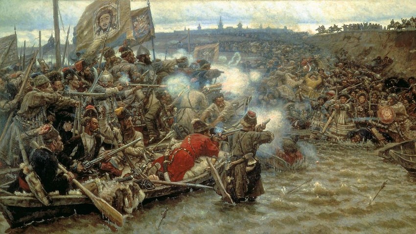 La conquista de Siberia por Yermak.