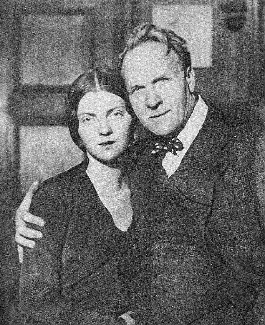 F. I. Schaljapin mit seiner Tochter Marina. Paris. 1931.