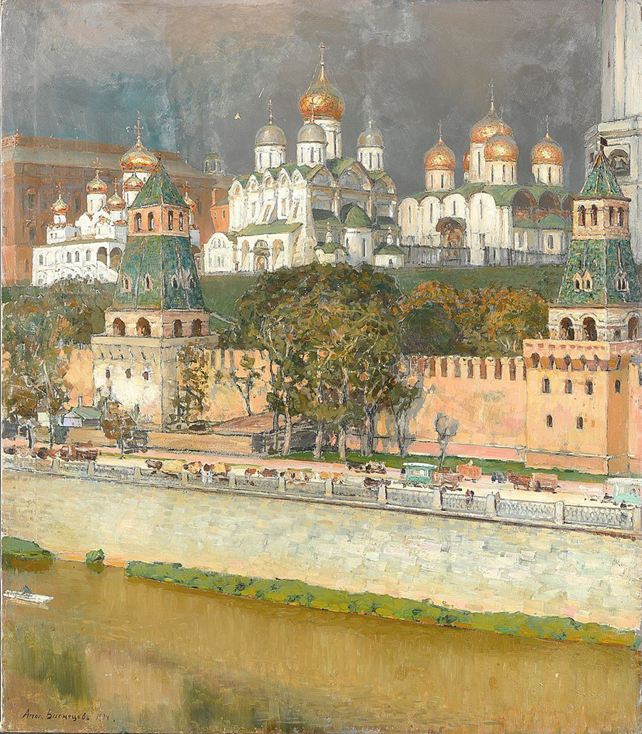 Kremlin de Moscou. Cathédrales, par Apollinaire Vasnetsov 