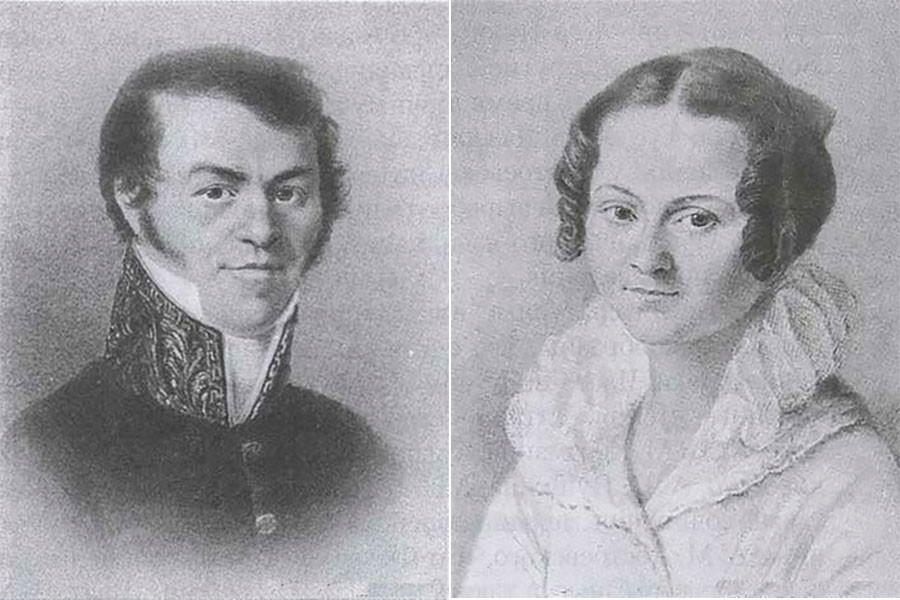 Mijaíl Andréievich Dostoievski y María Fiódorovna Dostoiévskaia