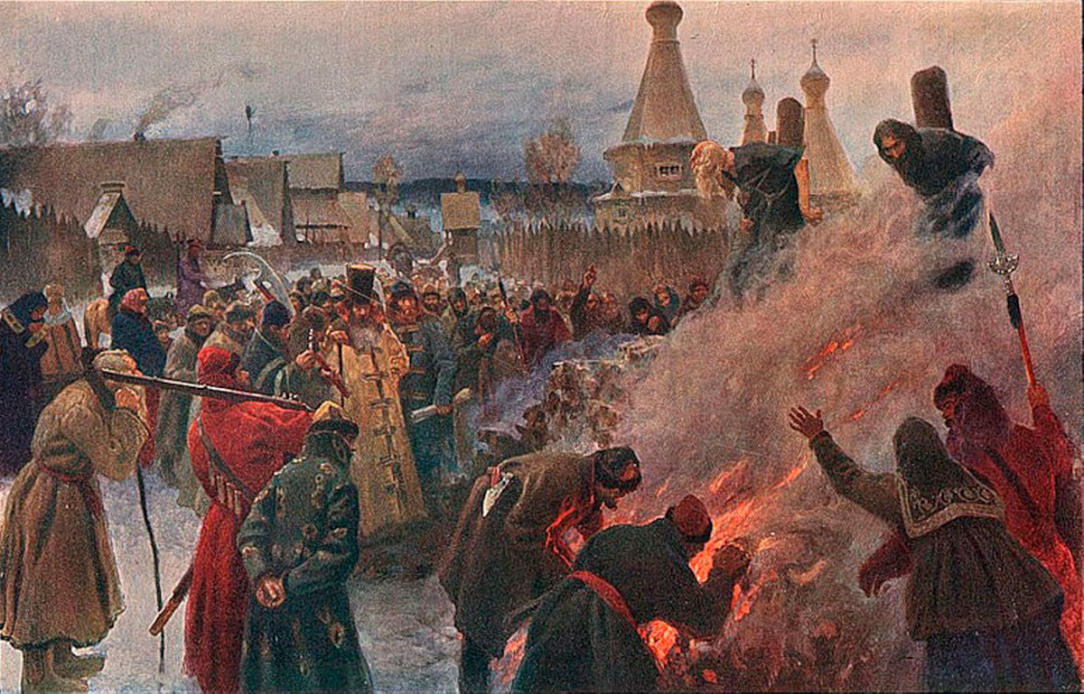 „Палењето на протопопот Авакум“, Пјотр Мјасоједов, 1897 година.
