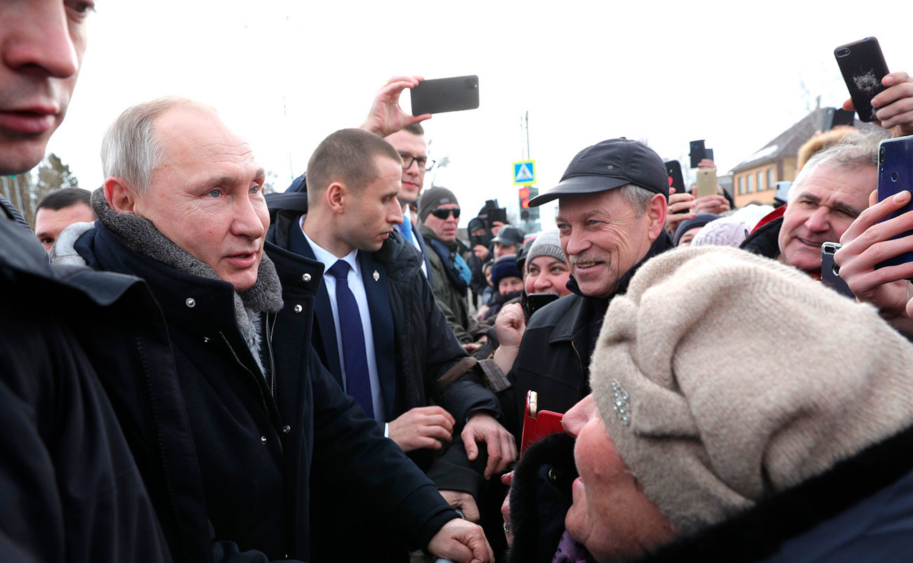 Presiden Putin mengunjungi kunjungan ke Lipetskaya Oblast, 22 Januari 2020.
