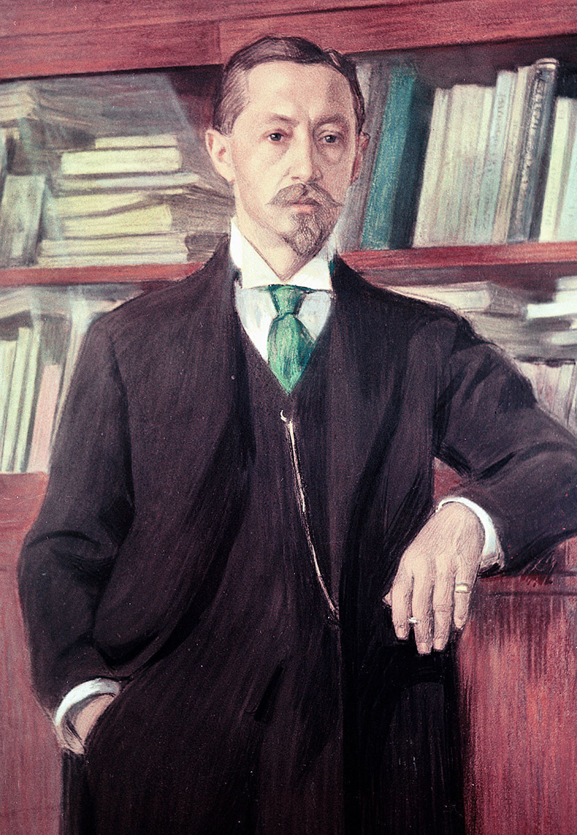 Portret Ivana Bunina, avtor Vladimir Rossinski, 1915.
